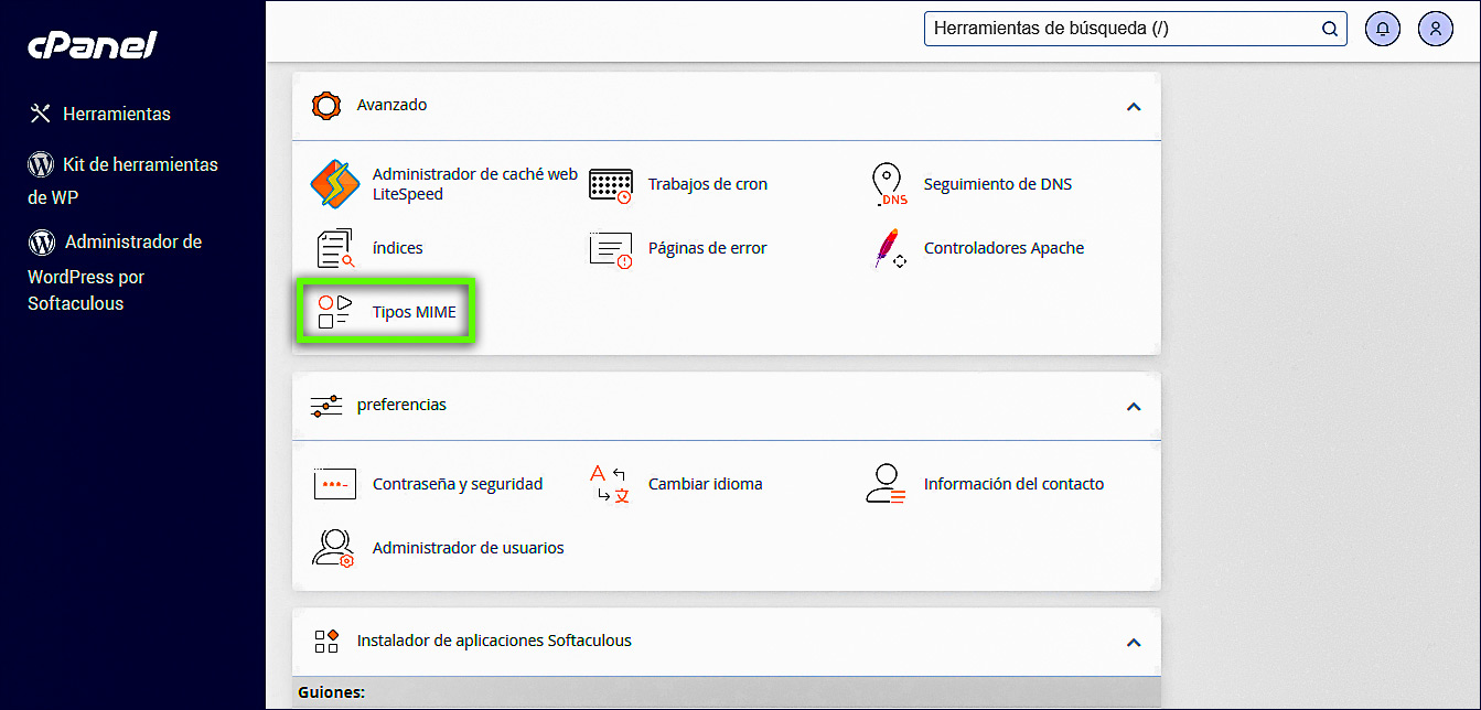 Configuración avanzado