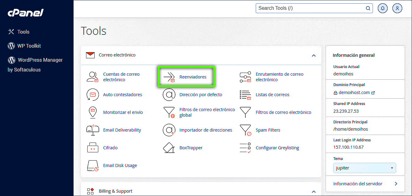 Reenviadores-cPanel