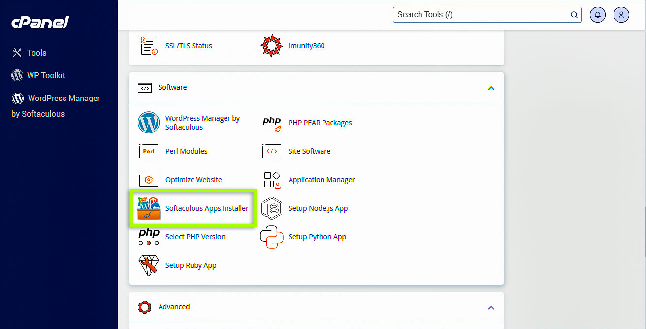 Icono de Softaculous