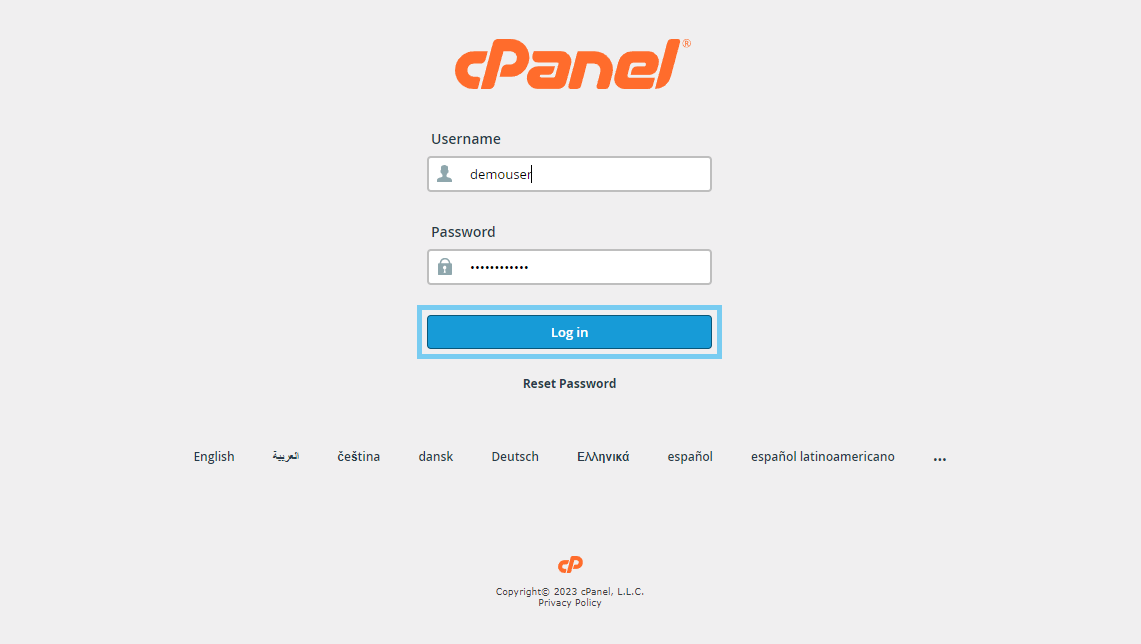 cPanel_login