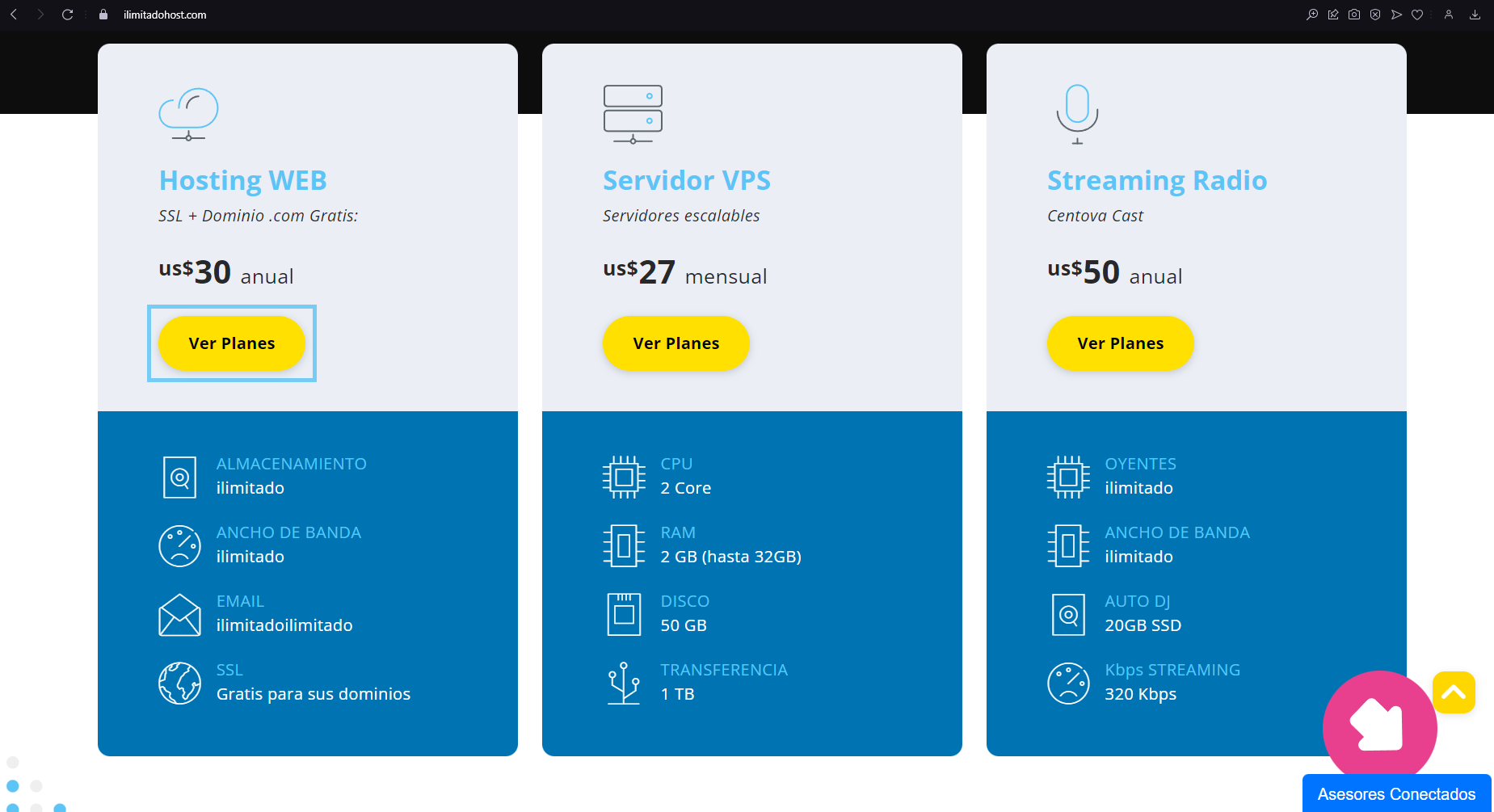 Seleccionar-tipo-de-servicio-IHOST