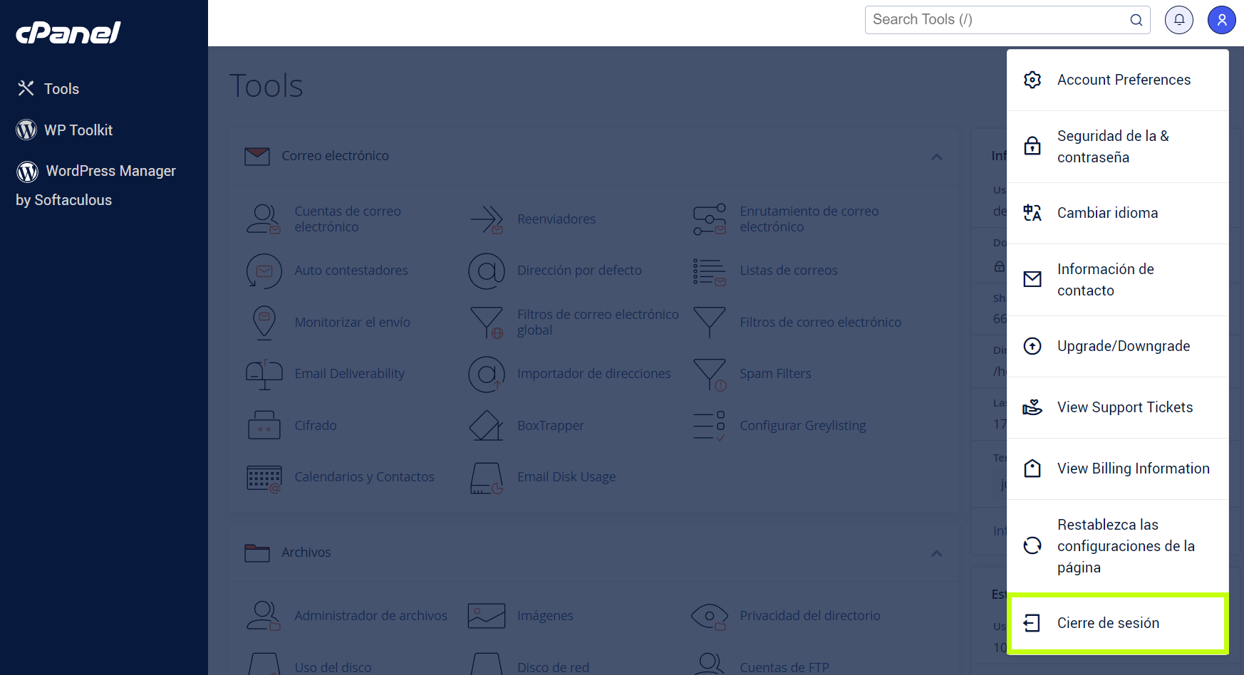 cPanel_inicio