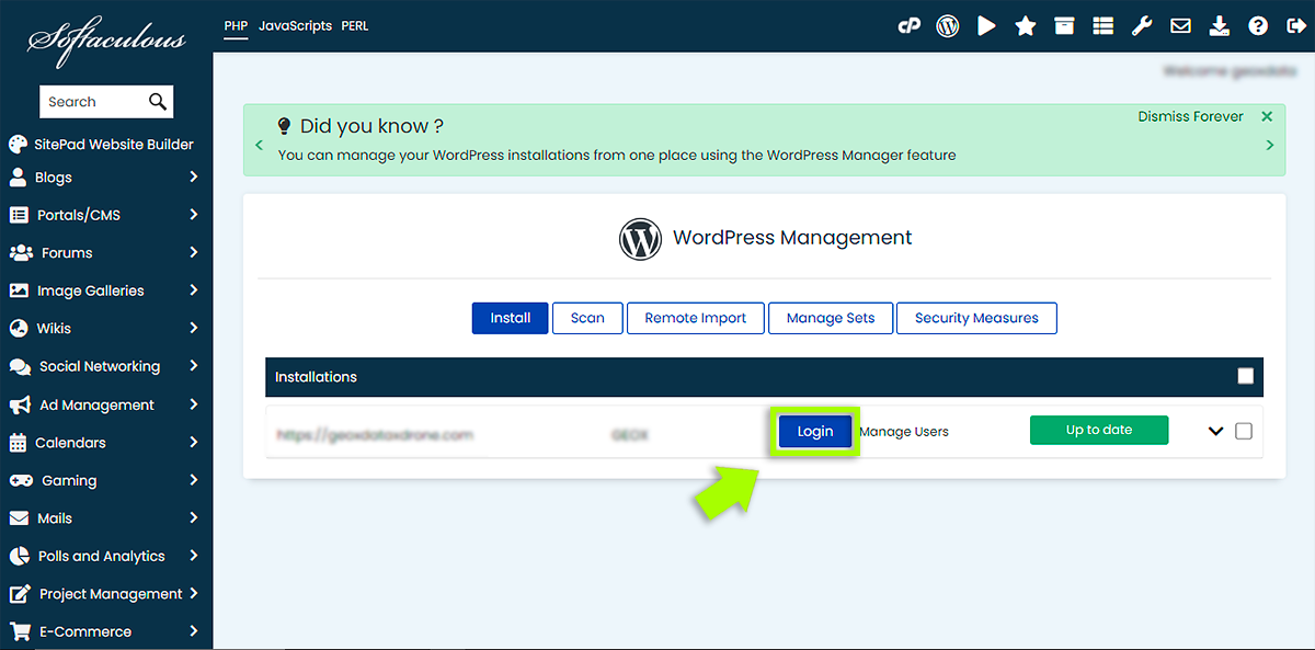 Administrador de WordPress - Iniciar sesión