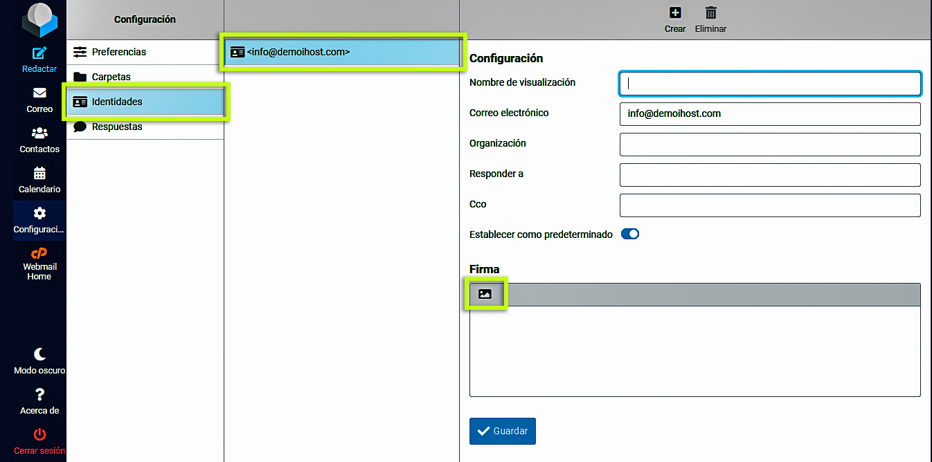 Configuracion firma